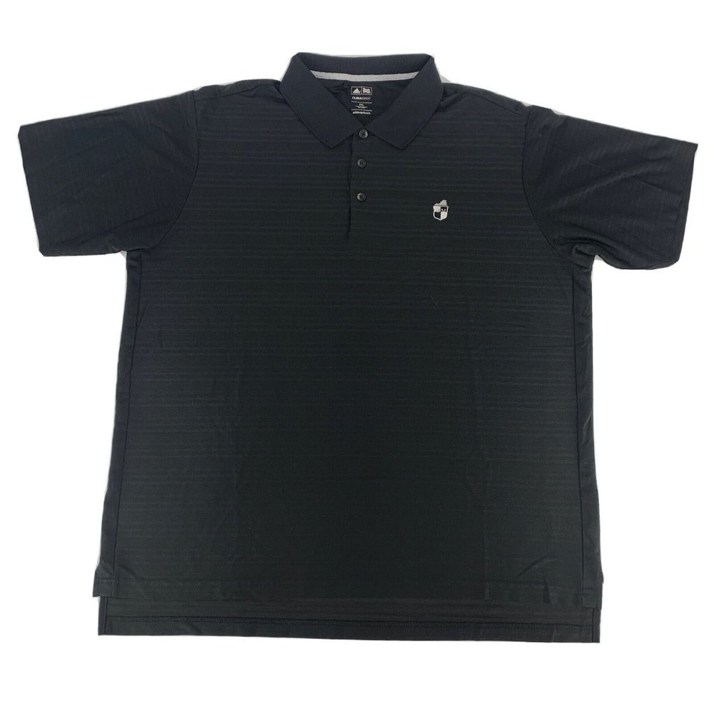 Mens adidas Golf Short Sleeve Polo Shirt Belle Haven Country Club Logo Black 2XL